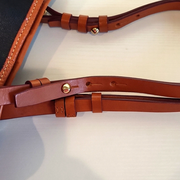 Dooney & Bourke Saffiano Small Briana Black Brown bag - Picture 8 of 11